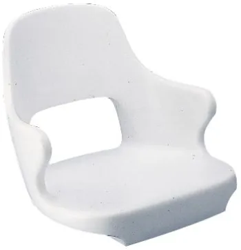 Siège polyéthylène blanc avec accoudoirs