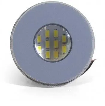 Spot 10 LED lentille claire 12-24V ressorts + AMP - Ø 70mm