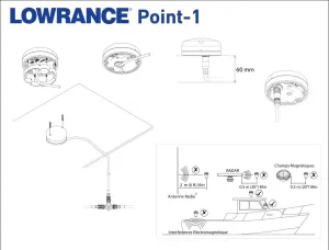 Antenne GPS Active / Compas Lowrance®  Point-1