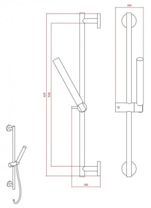 Barre de douche et flexible