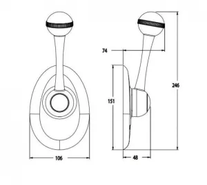 Boitier de commande latéral bi-fonction avec enjoliveur