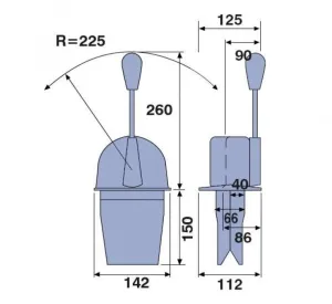 Boitier de commande pupitre mono-fonction 3 positions