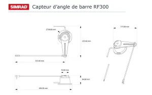 Capteur d'angle de barre en fréquence Simrad® RF300