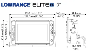 Combiné tactile GPS/Sondeur Lowrance® Elite™ FS 9