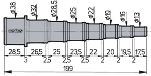 Connecteur universel pour eau froide Ø13 à 38mm