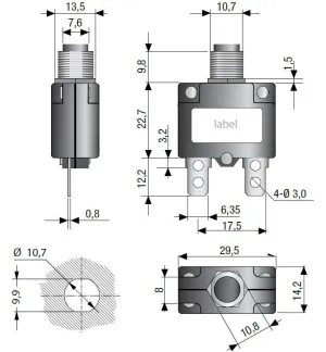 Disjoncteur thermique unipolaire 15A
