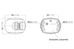 FEU LED SERIE 34 tribord 112,5° 12-24V