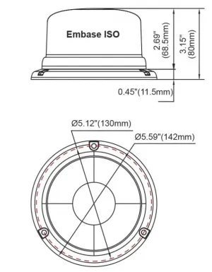 Feu Flash  8 Leds Bleu 12/24 ISO