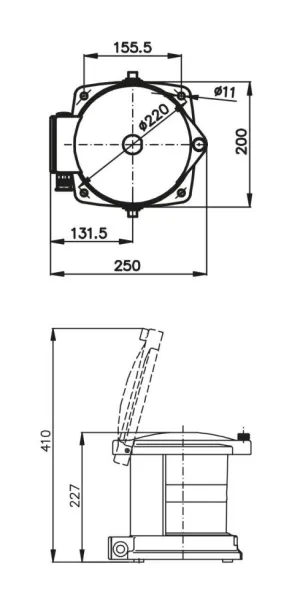 FEU LED SERIE 780 BABORD 112.5° 24V