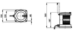 FEU SERIE 500 REMORQUAGE JAUNE 135°, 12-24V