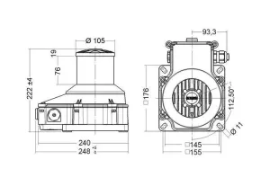 FEU SERIE 75 TRIBORD 112,5° 115-230V