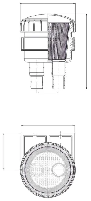 Filtre eau de mer 19-25mm