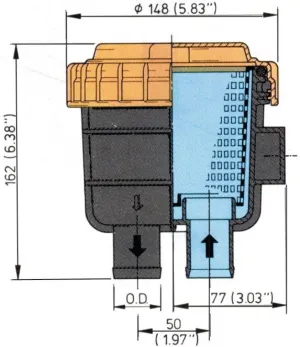 Filtre eau PVC Ø3/4