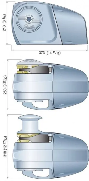 Guindeau horizontal Hector 1000W 12V 8mm
