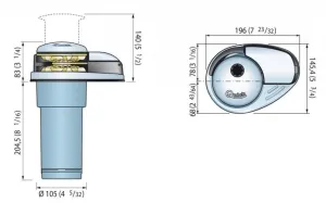 Guindeau vertical Prince DP2E 12V 500W 8mm
