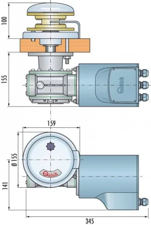 Guindeau vertical Rider 12V 700W sans poupée 10mm