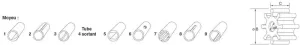 Impulseur nitrile 6 pâles Jabsco 4528-0003