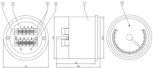Indicateur angle de barre Ø 100mm 12/24V