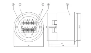 Indicateur angle de barre Ø 85mm 12/24V