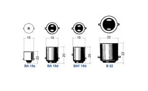 Lampe BAY15D 12V 25W