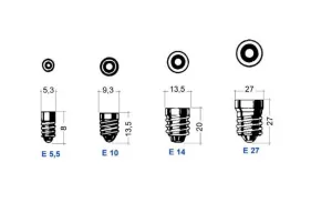 Lampe E27 sphère 24V 60W