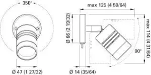 Liseuse chrome JOYCE 12/24V 10W