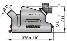 Pot d'échappement Ø40 entrée orientable