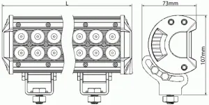 Projecteur 24 LED 72W 5400 lm
