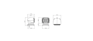 Projecteur motorisé 12/24V 50W LED