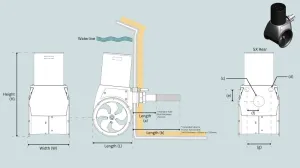 Propulseur externe poupe SX35/140 35kg 12V