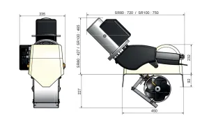 Propulseur rétractable SR80/185T 12V