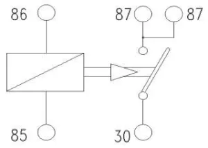 Relais 5 bornes 12V 30A standard