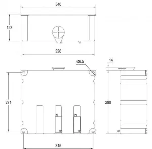 Réservoir lave-glace 8L + 3 pompes 12V
