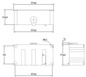 Réservoir lave-glace en polyéthylène 5L + 1 pompe 12V