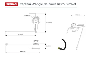 RF25 : Capteur d'angle de barre rotatif (SimNet)