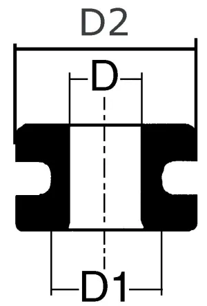 Sachet de 100 passe-fil Ø10mm