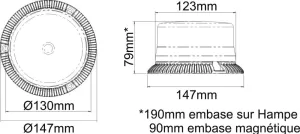 Shark S bleu 12V 9 LEDS IP66