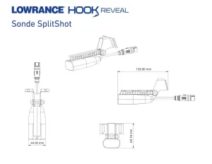 Sonde HDI CHIRP High Splitshot pour combiné Lowrance® HOOK² 