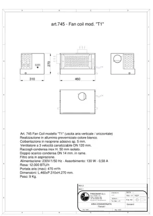 Ventilo convecteur avec gaine 12 000 BTU/h