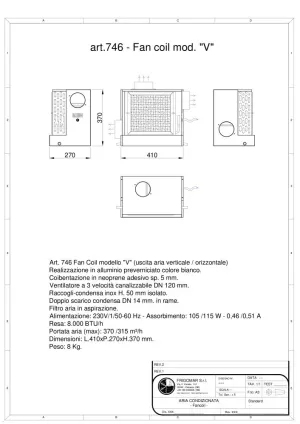 Ventilo convecteur avec gaine 8 000 BTU/h